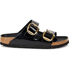 Birkenstock Arizona Patent Leather Sliders Black