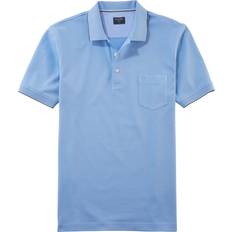 Olymp Herren Poloshirts Olymp Piqué-Poloshirt Casual Fit HELLBLAU