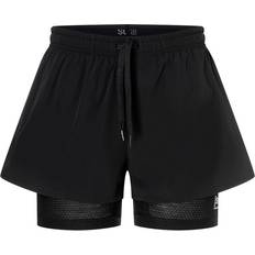 super.natural Damen Double Layer Shorts schwarz