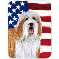 CoolCookware American Flag with Collie Chopping Board