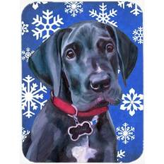CoolCookware Great Dane Puppy Winter Snowflakes Holiday Chopping Board