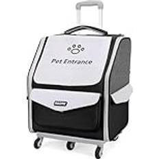 PJDDP Ryggsäck förvaring katt,Resväska ventilationsfönster mesh,Avtagbar hopfällbar transportväska,Black