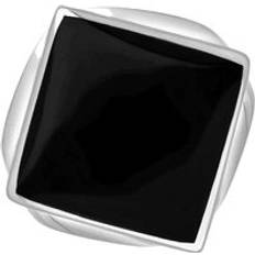 Jewellery C. W. Sellors Sterling Silver Whitby Jet Queen's Jubilee Hallmark Rhombus Ring O