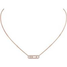 Children Necklaces Messika Messika Baby Move Pave 18ct Rose Gold 0.35ct Diamond Necklace Gold