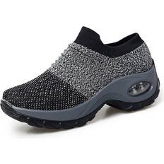 Grey, 38 Women Air Cushion Breathe Trainers Shoe Sneaker Arch Support Not/Specified