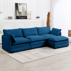 Ebern Designs "Blue Sectional Sofa