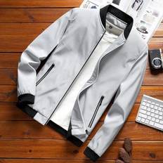 mens jackets windbreaker windbreaker jacket streetwear wind breaker Cotton Regular Casual Solid Black One