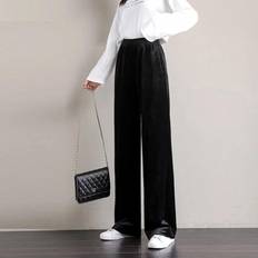 Women Casual Pants Style High Waist Female Straight Corduroy Wide Leg Trousers Plus Office Lady Leggings ZZ594 Multicoloured One