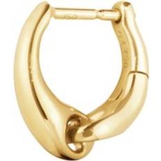 Georg Jensen Earrings Georg Jensen Reflect 18ct Yellow Gold Hoop Single Earring Gold