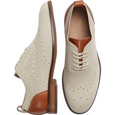 Men - Natural Oxford Moretti Moretti Men's Ashland II Knit Wingtip Oxfords Natural D-Width Natural D-Width