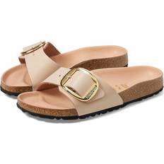 Birkenstock Madrid Sandals Birkenstock Madrid Big Buckle High Shine Nude Women's Sandals Beige US Women's 11-11.5 Narrow