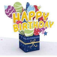 Cards & Invitations Lovepop Lovepop Happy Birthday Balloon Box Pop-Up Card – Birthday Card with Pop-Up Gift – Handcrafted 3D Pop-Up Greeting Card – Birthday Card, 3.9 x 5”