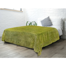 PAVILIA Olive Green Throw Blanket Twin Size Blankets Black