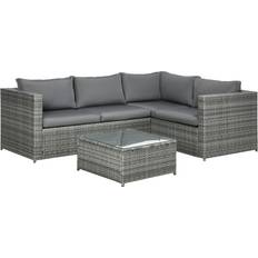 OutSunny 3Pcs Rattan Corner