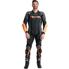 Motorcycle Suits Ixon Vortex MC Leather Suit Black-Anthracite-Orange