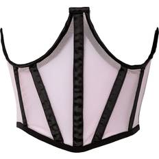 Pink Corsets Daisy Corsets Women's Plus Lt Pink Mesh Open Cup Cincher, 6X