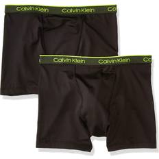 Boys Boxer Shorts Calvin Klein Boys' Performance Boxer Brief Underwear, Pack, Black/Black