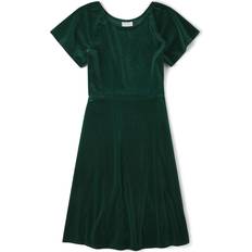 Clothing The Children's Place Women's Short Sleeve Holiday Dress, Christmas Green