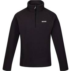 Clothing Regatta Great Outdoors Mens Kenger Half Zip Honeycomb Fleece Black