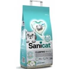 Sanicat Klumpende hvidt kattegrus, kattegrus, bentonit, bomuld frisk, 20L, klumpende