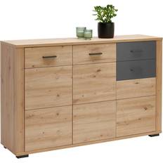 Trä Byråer Xora Maxim Oak/Anthracite Byrå 137.6x88.7cm
