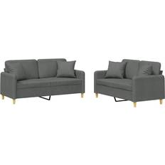 Conjunto de Sofás - Gris vidaXL 2-Tlg. Sofa Zweisitzer