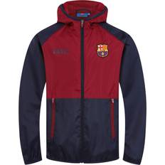 FC Barcelona Official Football Shower Jacket Windbreaker - Navy Red
