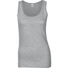 Gildan Tank Tops Gildan 64200L SoftStyle Women's Junior-Fit Extra-Long Tank Top Sport Grey