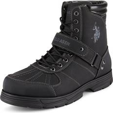 Lace Boots U.S. Polo Assn. Men's Connor-P Combat Boot, Black/Black