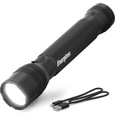 Energizer TAC R 1000 LED Tactical Flashlight, Bright Rechargeable Flashlight for Emergencies and Camping Gear, Water Resistant Flashlight, USB Included, Pack of 1, Black