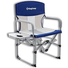 Camping & Outdoor KingCamp Camping Chairs, Directors Chairs Foldable with Side Table, Heavy Duty Patio Chairs for Outside with Small Folding Size for Patio, Lawn, Garden, Beach, Trip, Easy Carry, Supports 300 lbs