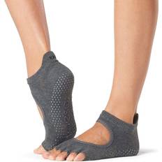 ToeSox Clothing ToeSox Women's Bellarina Half Grip Socks, Small, Charcoal Grey