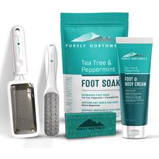 Foot Files Purely Northwest 5 Piece Professional Pedicure Set-Softens & Removes Hard Callused File Rasp-Finishing