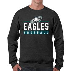 Sweaters Team Fan Apparel NFL True Crewneck Sweatshirt Dark Pullover Sweatshirt for Men & Women Cotton-Poly Fleece Philadelphia Eagles Black, Adult X-Large