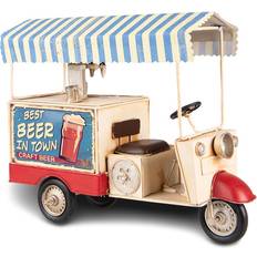 Blauw Wanddecoraties Miniatuur Ijzer Best Beer in Town 30x12x24 cm