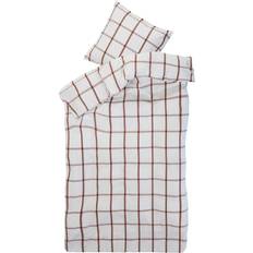 By Nord Astrid Bed Set 150 x 210 cm Berry Duvet Cover White, Red (210x150cm)