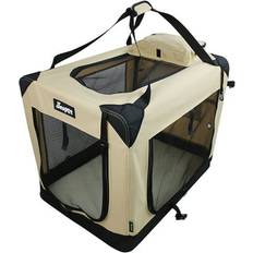 Pets Jespet Jespet 3-Door Soft-Sided Folding Travel Pet Crate Medium-Large; Beige PSC-36BE