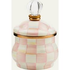 Mackenzie-Childs Rosy Check Lidded Sugar Bowl