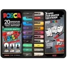 Posca Pennen Posca Pigmentmarker STICKERS GRAFFITI, 20er Metallbox