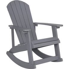 Gray Outdoor Rocking Chairs Taylor & Logan Adirondack Style Poly Resin Wood Rocking