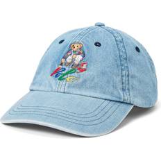 Denim Headgear Polo Ralph Lauren Bear Denim Ball Cap - Light Wash