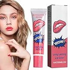 Tacery 6 färger Peel Off Lip Stain, Vattenfast Lipgloss Lip Tint Dam, Färgglatt glansigt läppstift, Långvarig Lip Tint Stain, Makeup Beauty Set för flickor