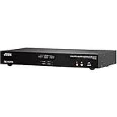 Aten CS1842 2-Port True 4K HDMI Dual-View KVM Switch mit Audio & USB 3.0Hub, schwarz