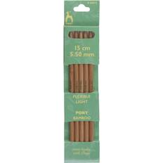 Knitting Needles Pony Bamboo 15cm Double-Point Knitting Needles Set of Five 5.5mm P66912