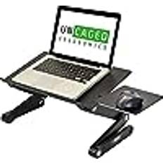 Uncaged Ergonomics WorkEZ Best Verstellbarer Laptop-Kühlständer und Schoßpult, für Bett, Couch, mit Mauspad, Höheneinstellung, Neigungswinkel, Aluminium, tragbar, für Macbook Pro, Computer, Klapphalterung