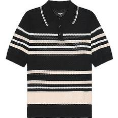 Amiri Abbigliamento Amiri Striped Polo - Black