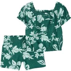 Carter's Toddler Floral Cotton Outfit Set 2-piece - Green