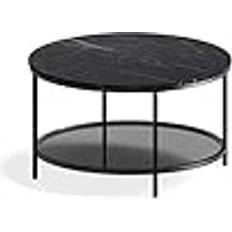 Vasagle Coffee Tables Vasagle 2 Ebenen Mit Glasplatte Couchtisch