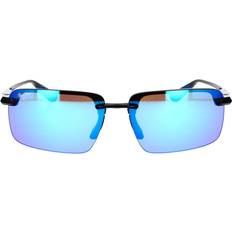 Maui Jim Women Sunglasses Maui Jim Laulima Rimless Sunglasses - Gray/Blue Unisex