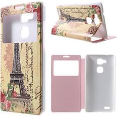 Huawei Plånboksfodral Huawei Moberg View Ascend Mate7 Läder Flip Fodral Paris Eiffeltornet